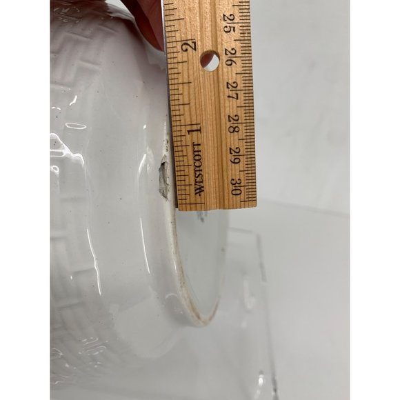 Anthony Shaw and Son Opaque Iron Stone China England Basket Weave Pattern Flaws - Picture 4 of 14